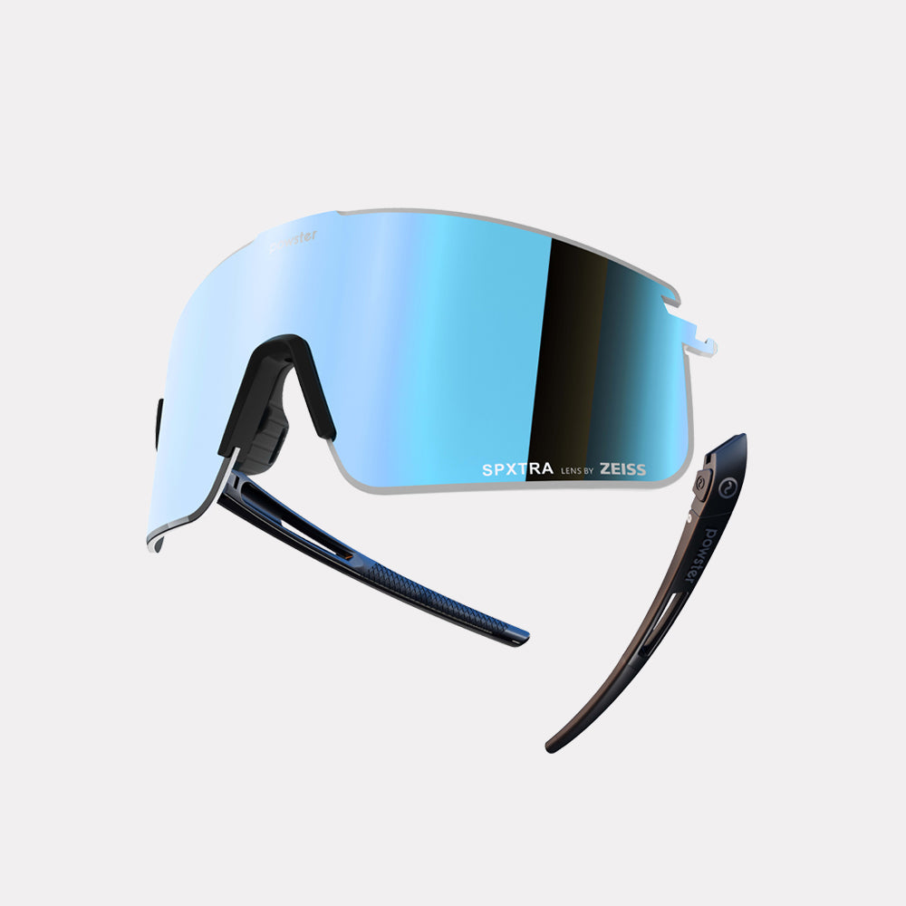 Phantom Zeiss Lens Cycling Glasses, Frozen Blue Black Frame