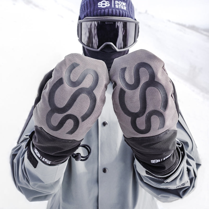 ski gloves with goggle wiper SSS Ski Gloves Volcanic Ash / M/L
