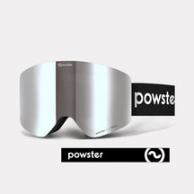 Powster Asteroid ZEISS Lens Ski Goggles Sliver Lenses With Black White Straps