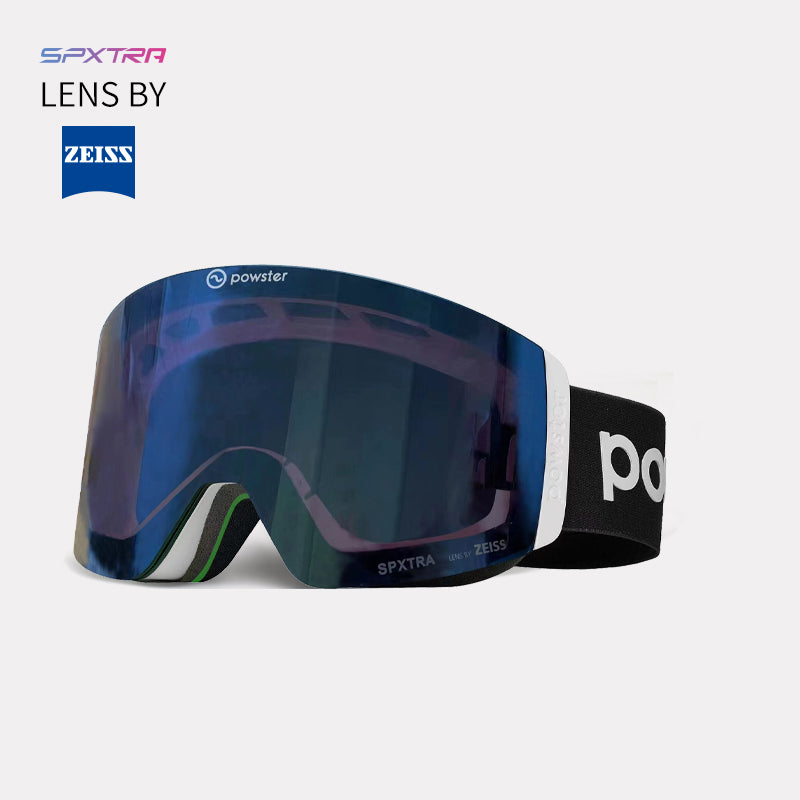 powster goggles Pulsar Ski Goggles Mamba Green Pro (With Free Lenses)