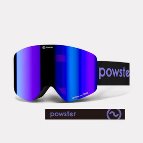 Powster Asteroid ZEISS Lens Ski Goggles Purple Lenses With Black Purple Straps