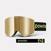 Powster Asteroid ZEISS Lens Ski Goggles Gold Lenses With Black Yellow Straps